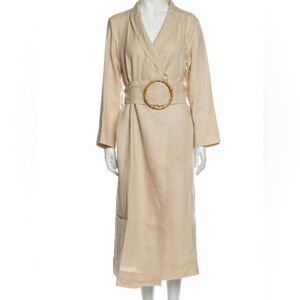 Sleeper belted linen robe dress